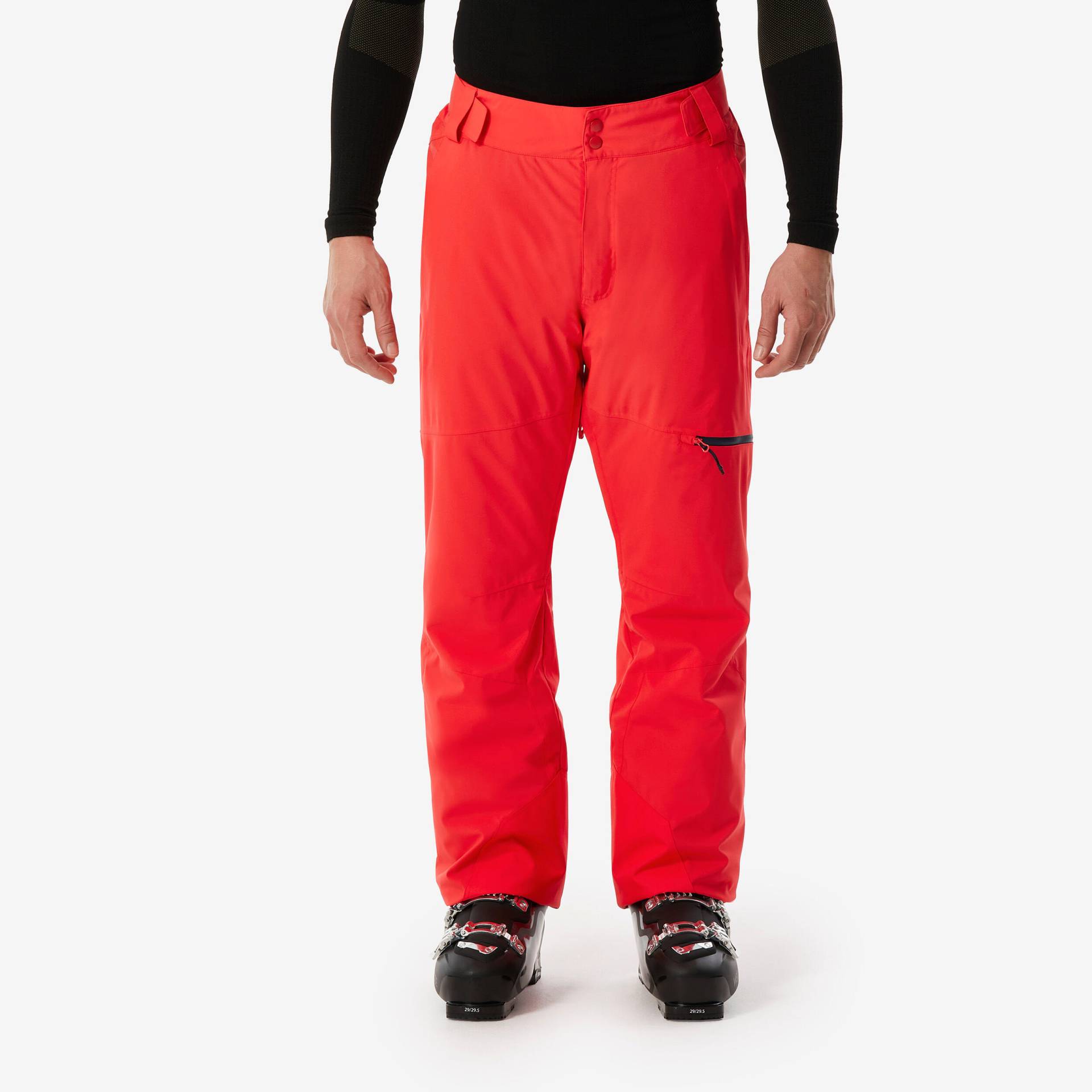 Skihose Herren warm und verstellbar - 500 rot von WEDZE