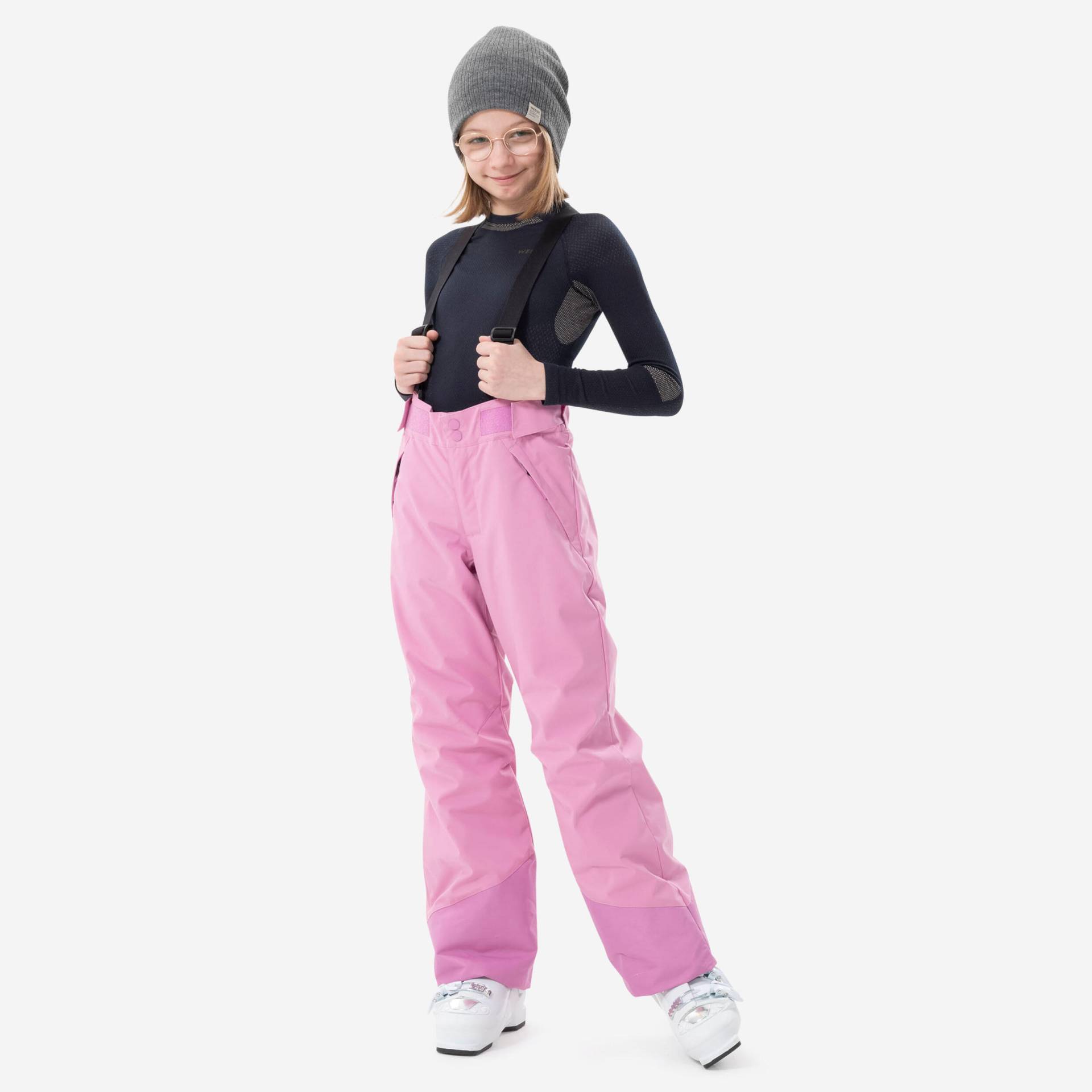 Skihose Kinder Piste warm wasserdicht - 500 PNF rosa von WEDZE