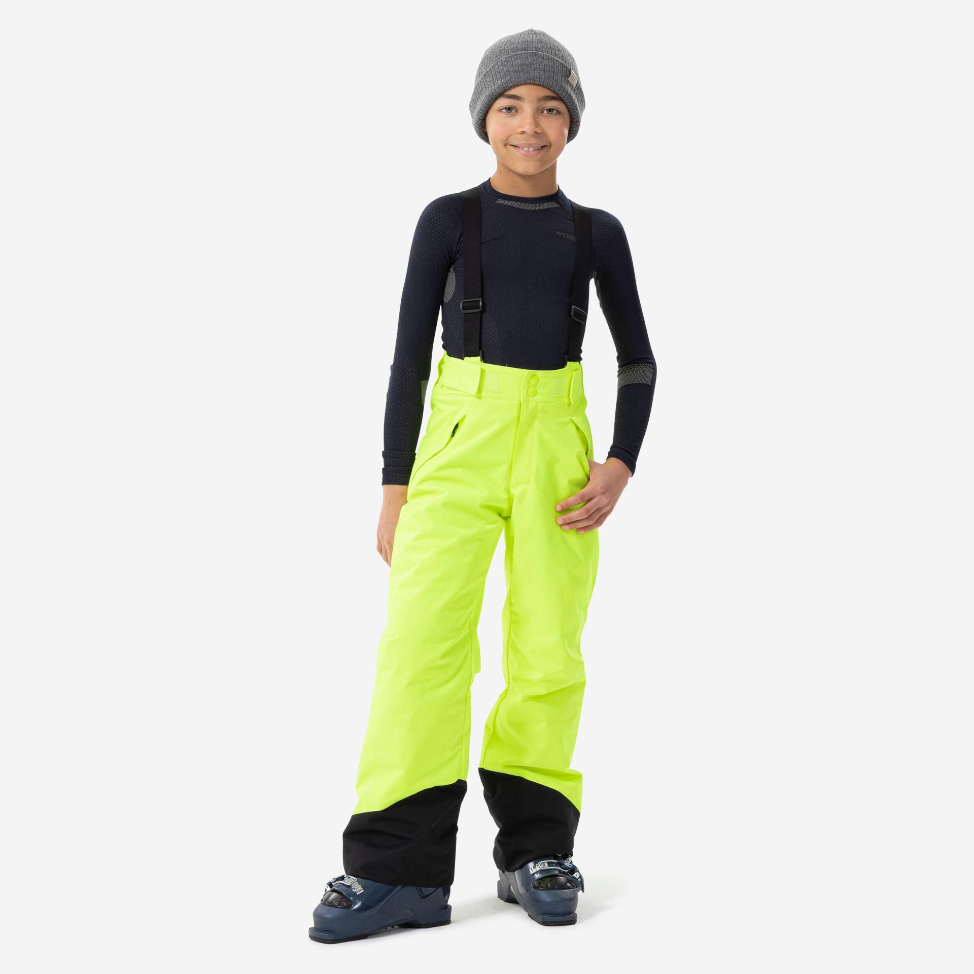 Skihose Kinder warm wasserdicht - 500 PNF neongelb Skihose Kinder warm wasserdicht - 500 PNF neongelb von WEDZE