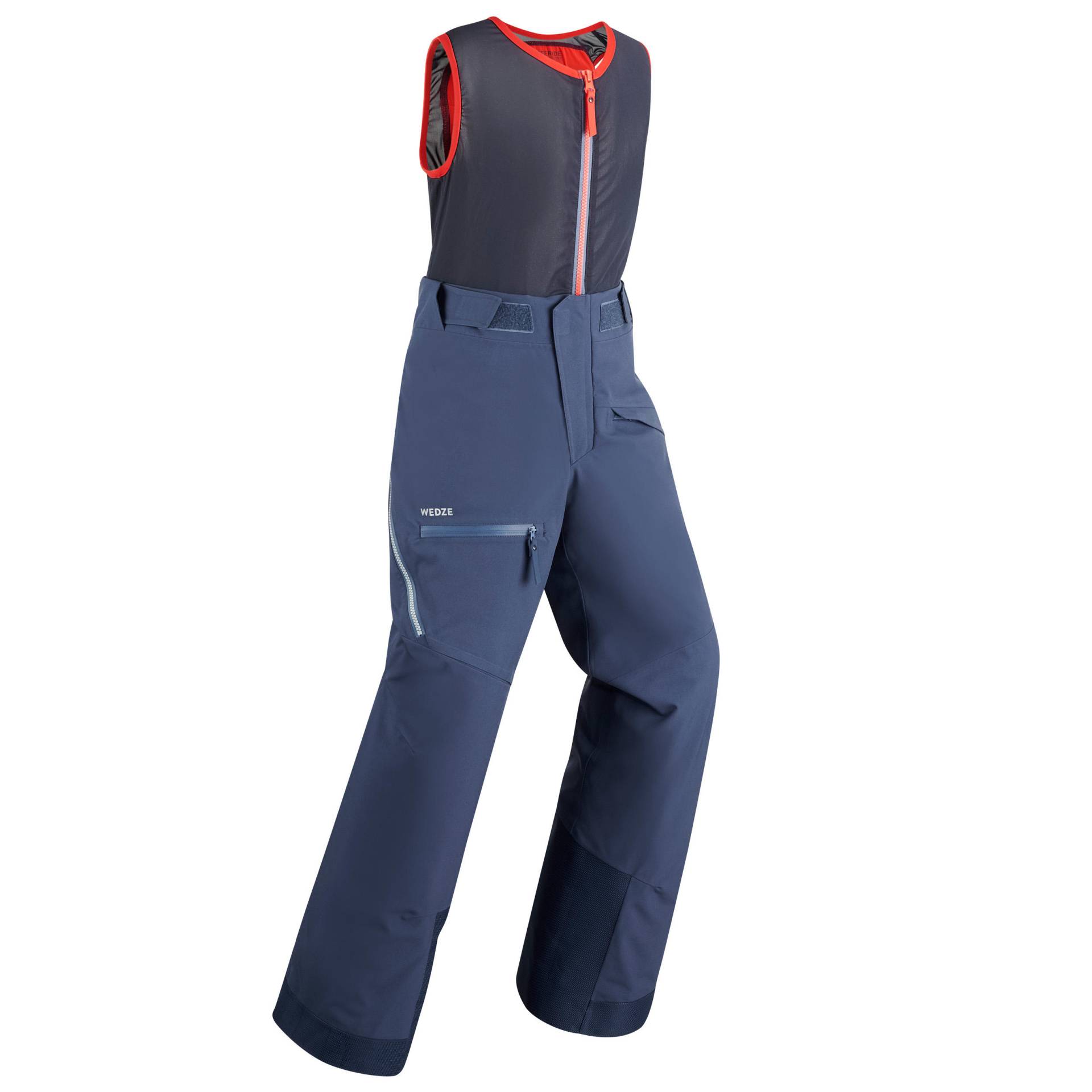 Skihose Latzhose Kinder mit Rückenprotektor - FR900 blau von WEDZE