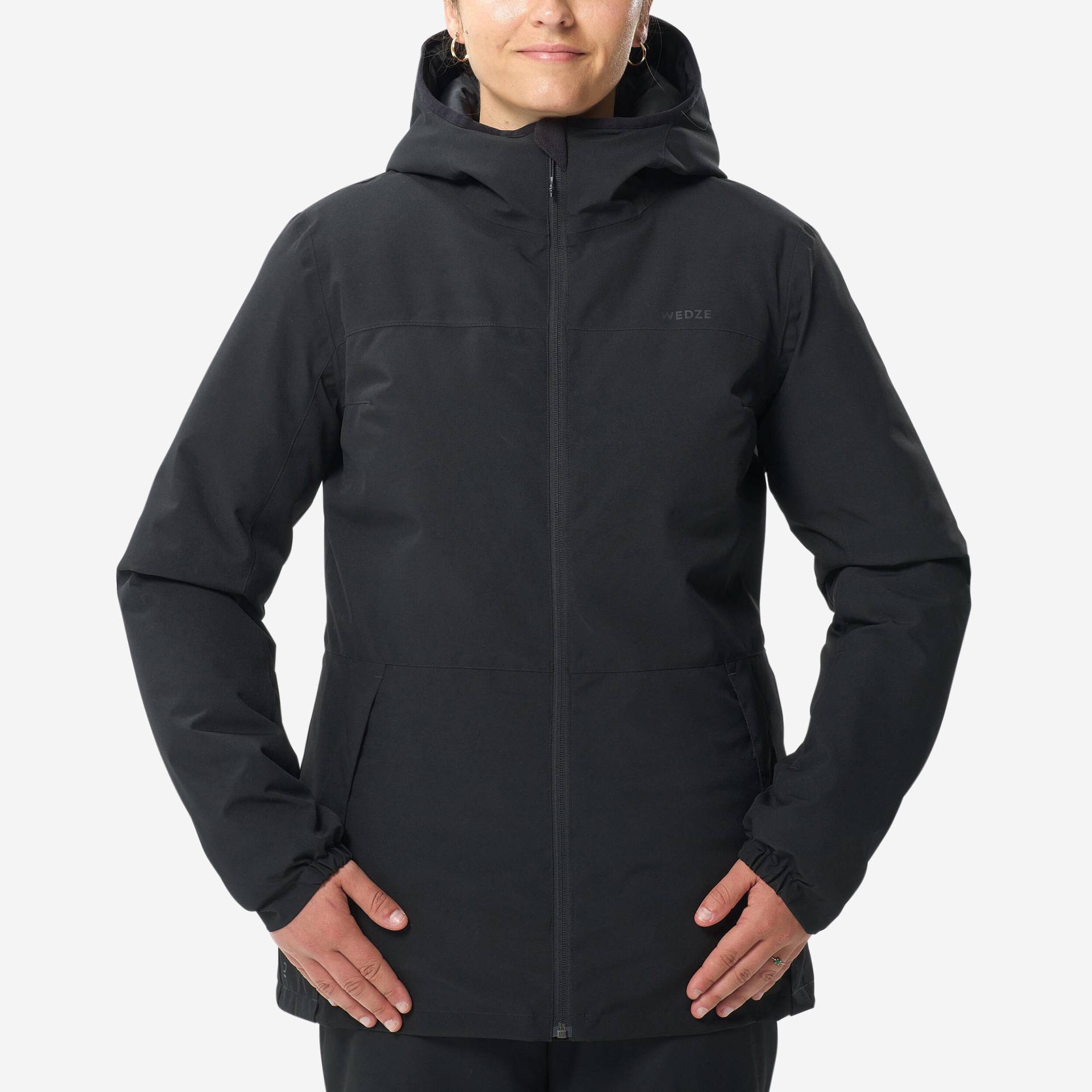 Skijacke Damen - 100 schwarz von WEDZE