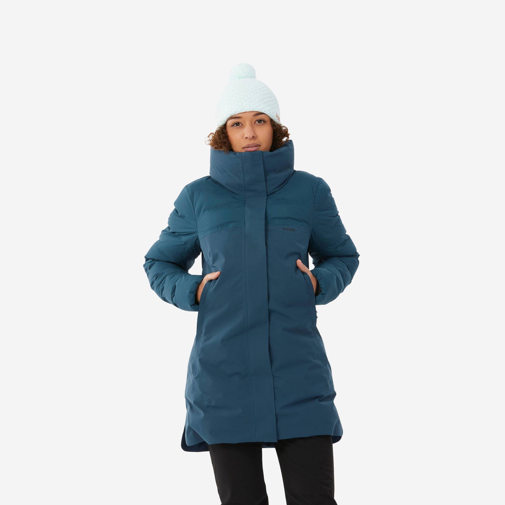 Skijacke Damen lang warm - 500 blau von WEDZE