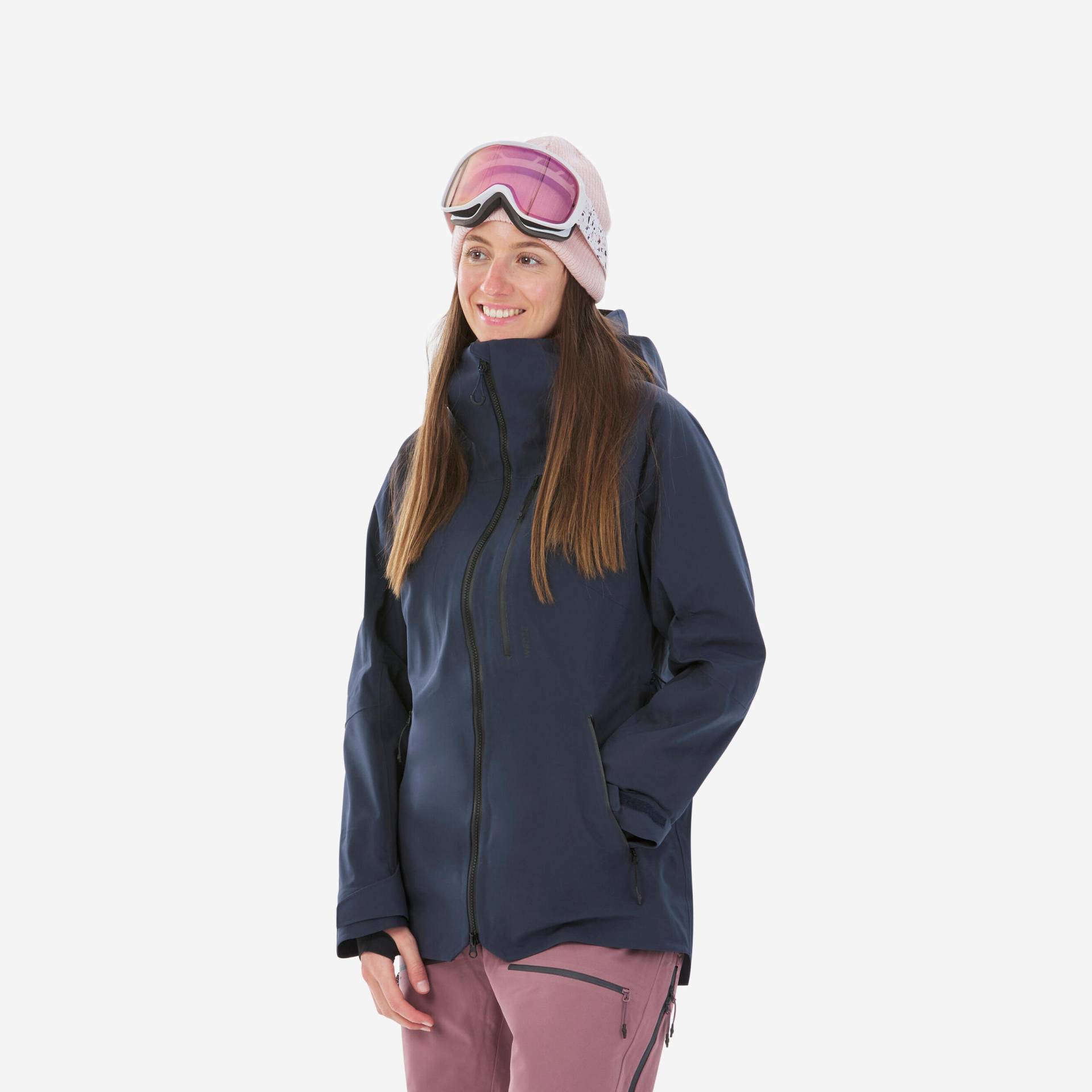 Skijacke Damen warm und atmungsaktiv - FR500 marineblau Skijacke Damen warm und atmungsaktiv - FR500 marineblau von WEDZE