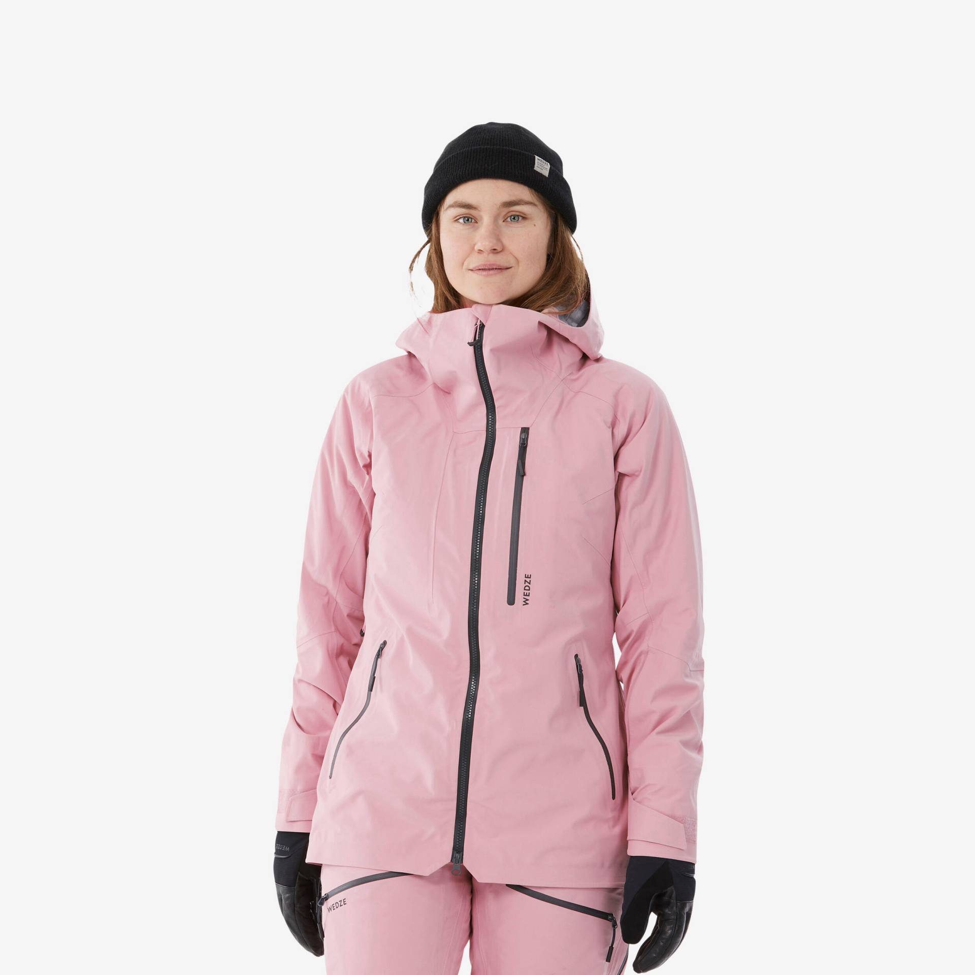 Skijacke Damen warm und atmungsaktiv - FR500 zartrosa von WEDZE