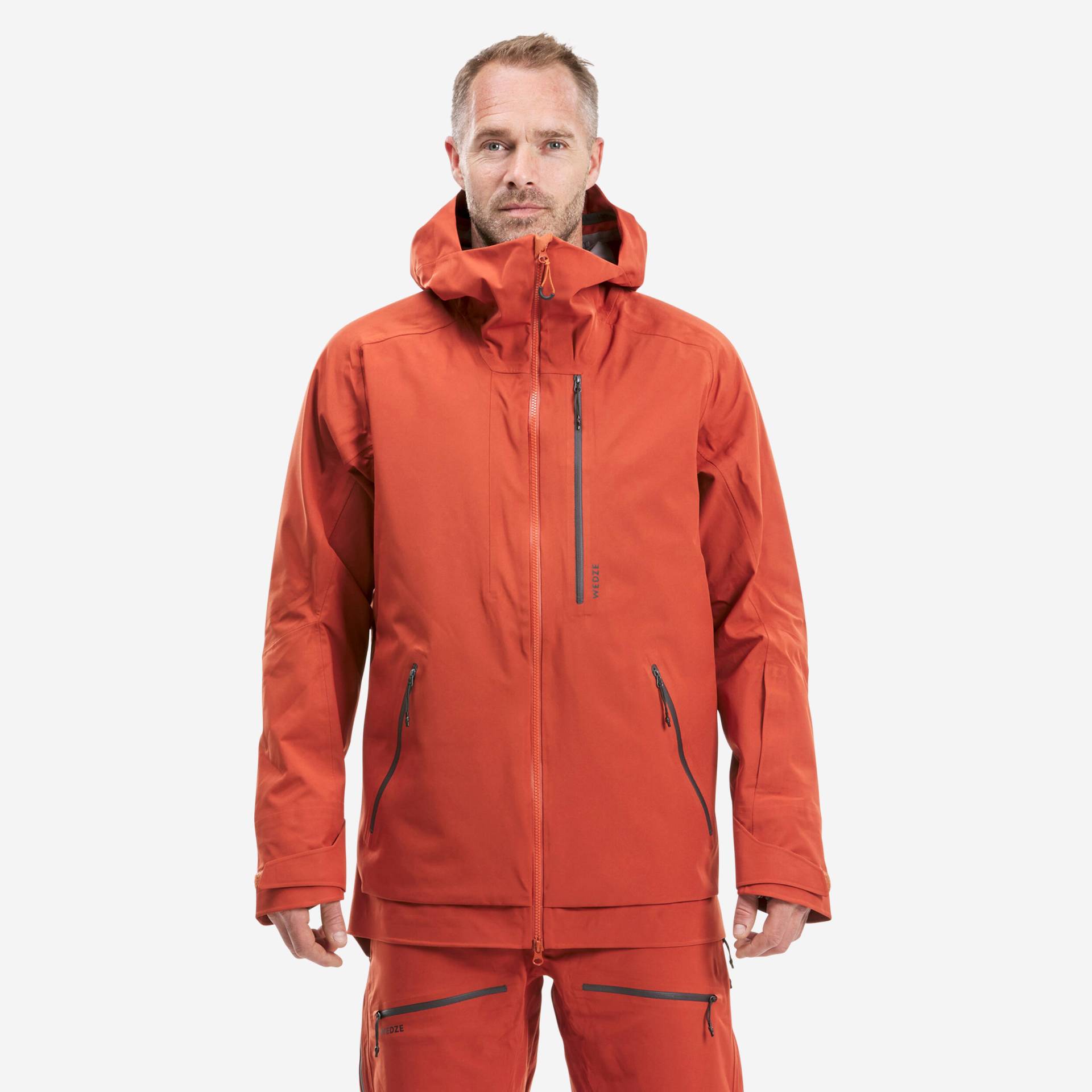 Skijacke Herren - FR500 terrakotta von WEDZE