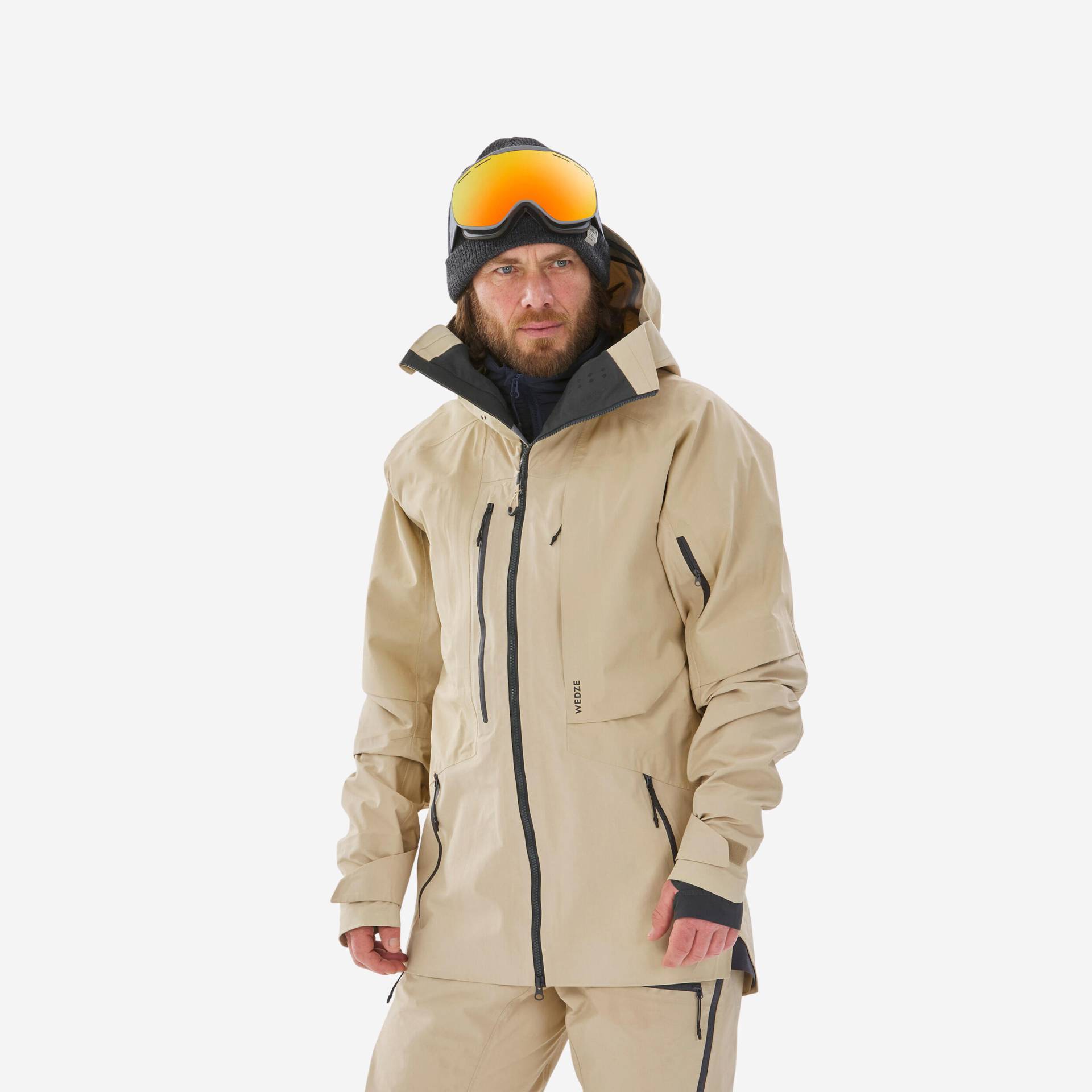 Skijacke Freeride Herren - FR 900 beige von WEDZE