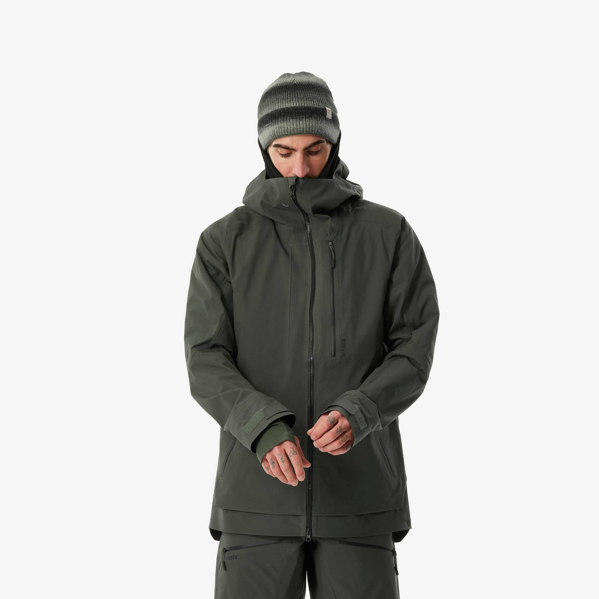 Skijacke Herren warm und atmungsaktiv - FR500 dunkelgrün Skijacke Herren warm und atmungsaktiv - FR500 dunkelgrün von WEDZE