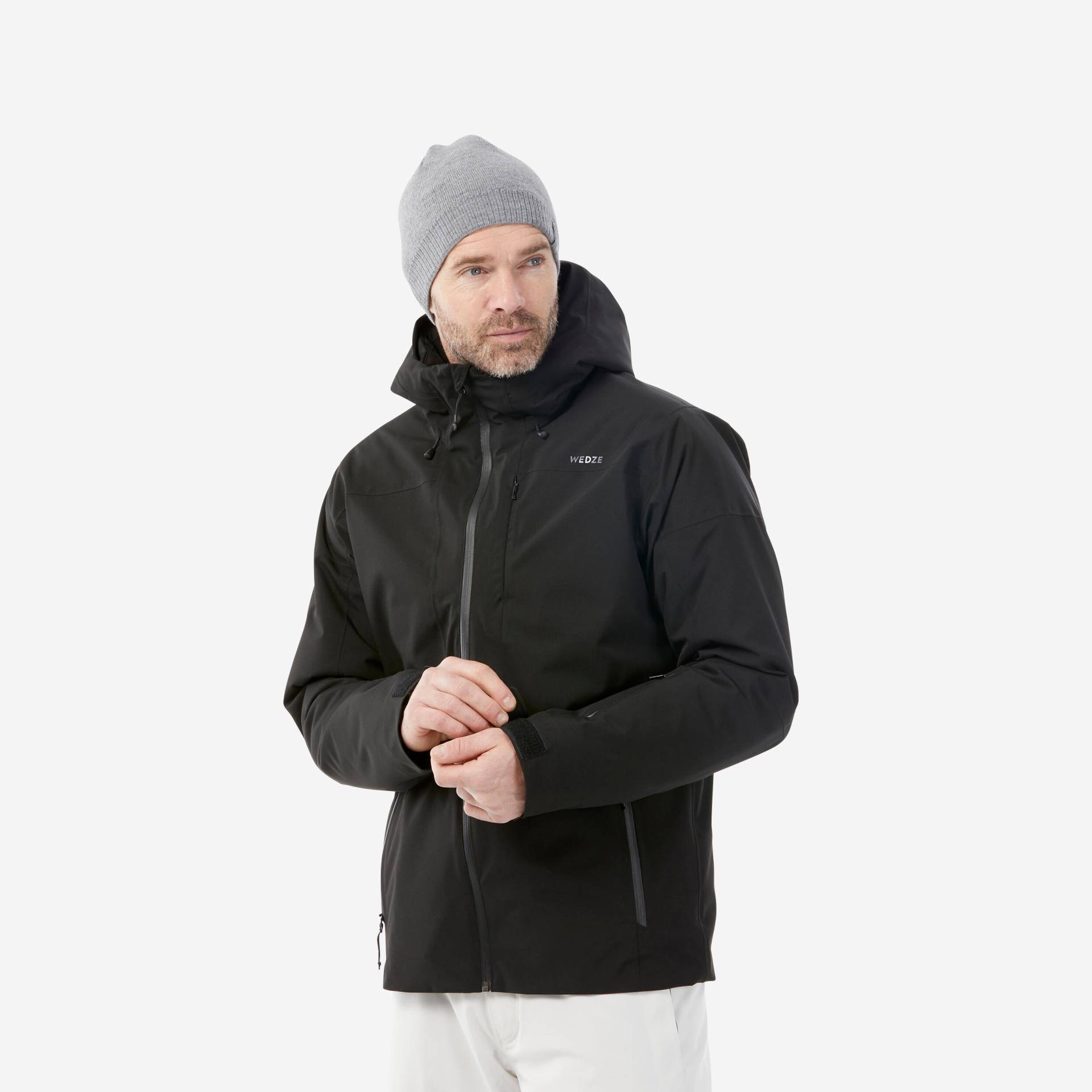 Ski- und Snowboardjacke Herren warm und wasserdicht - 500 schwarz von WEDZE