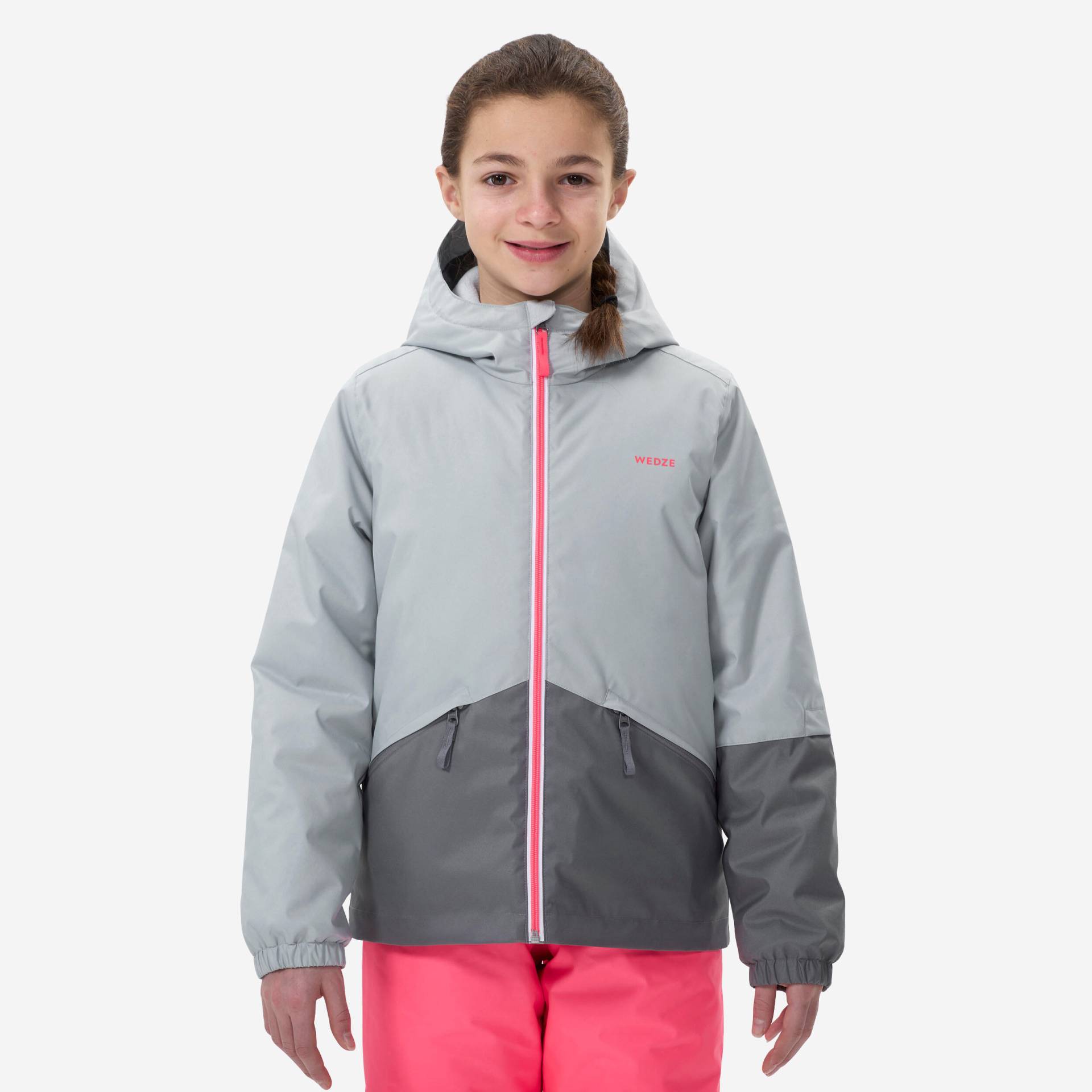 Skijacke Kinder warm wasserdicht - 100 grau Skijacke Kinder warm wasserdicht - 100 grau von WEDZE