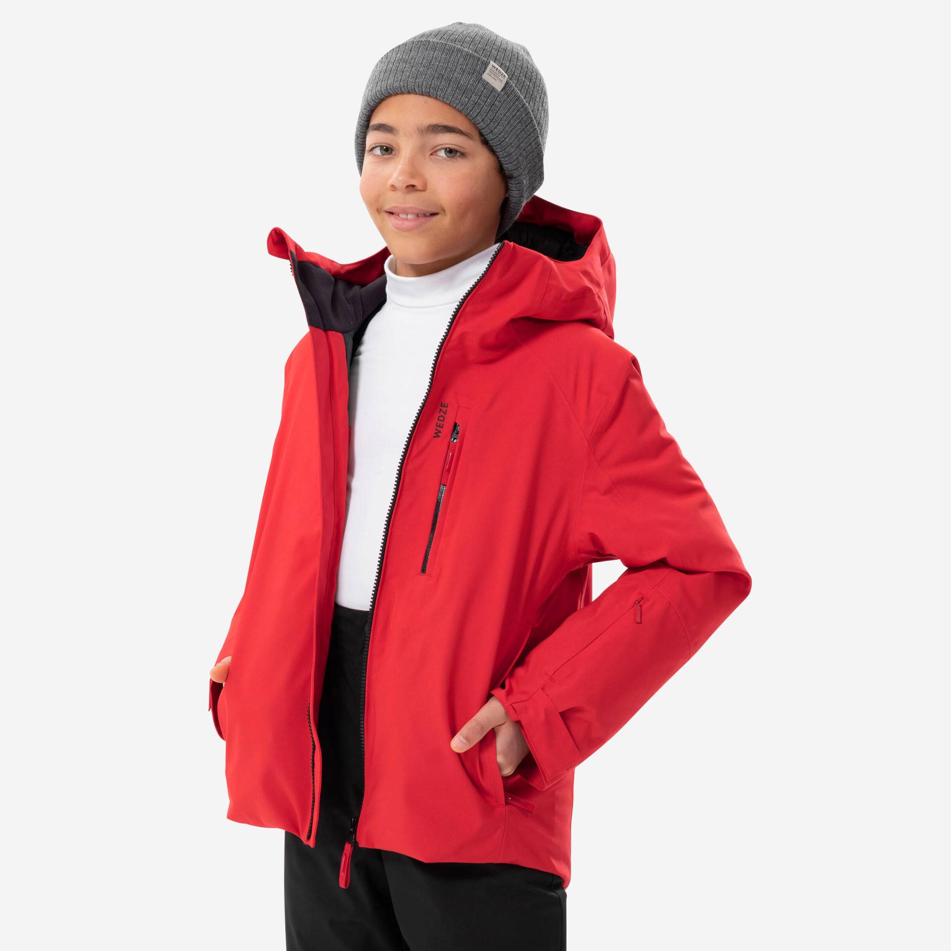 Skijacke Kinder warm wasserdicht - 550 rot Skijacke Kinder warm wasserdicht - 550 rot von WEDZE