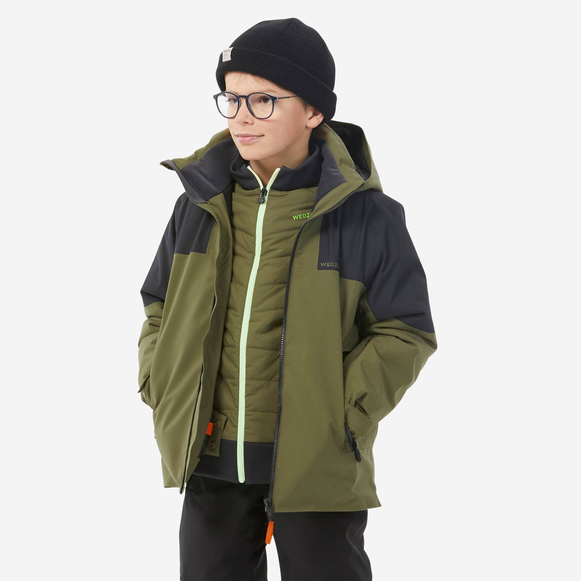 Skijacke Kinder warm wasserdicht - 900 khaki Skijacke Kinder warm wasserdicht - 900 khaki von WEDZE