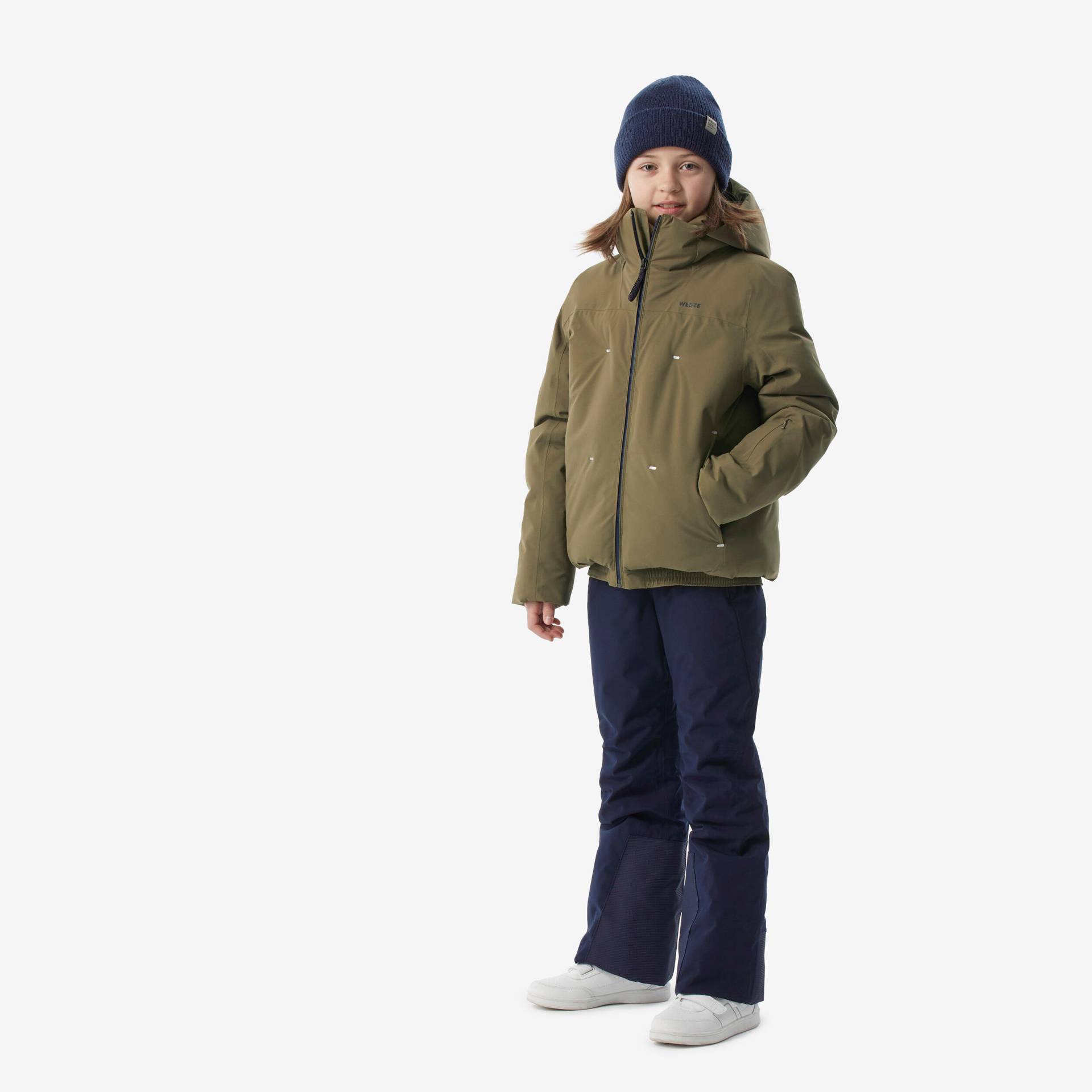 Skijacke Kinder wattiert warm wasserdicht - Piste 500 khaki Skijacke Kinder wattiert warm wasserdicht - Piste 500 khaki von WEDZE