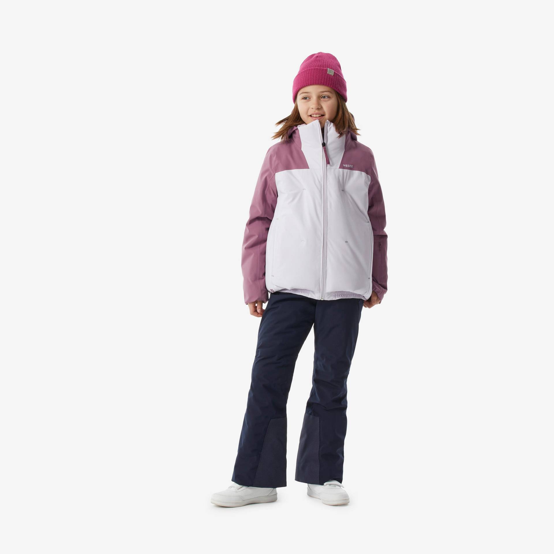 Skijacke Kinder wattiert warm wasserdicht - Piste 500 rosa Skijacke Kinder wattiert warm wasserdicht - Piste 500 rosa von WEDZE