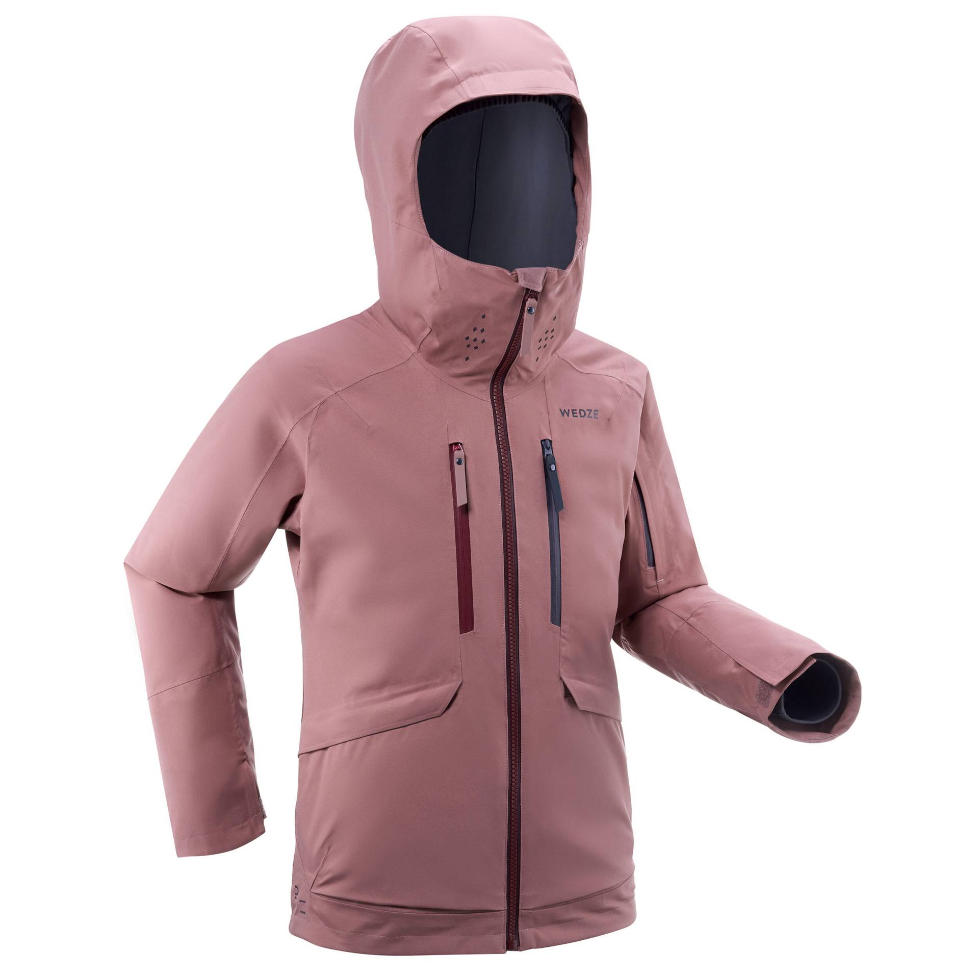 Skijacke Mädchen 3-in-1 wasserdicht - FR900 rosa Skijacke Mädchen 3-in-1 wasserdicht - FR900 rosa von WEDZE