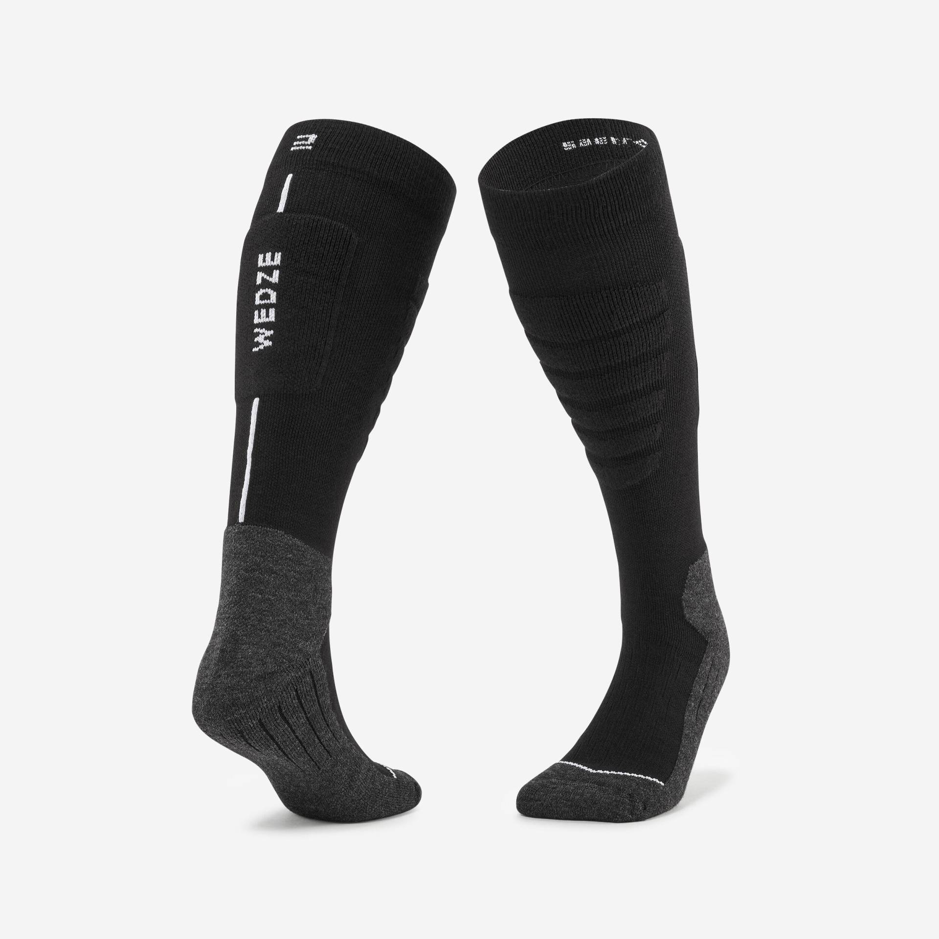 Skisocken Snowboardsocken Erwachsene - 100 schwarz/grau von WEDZE