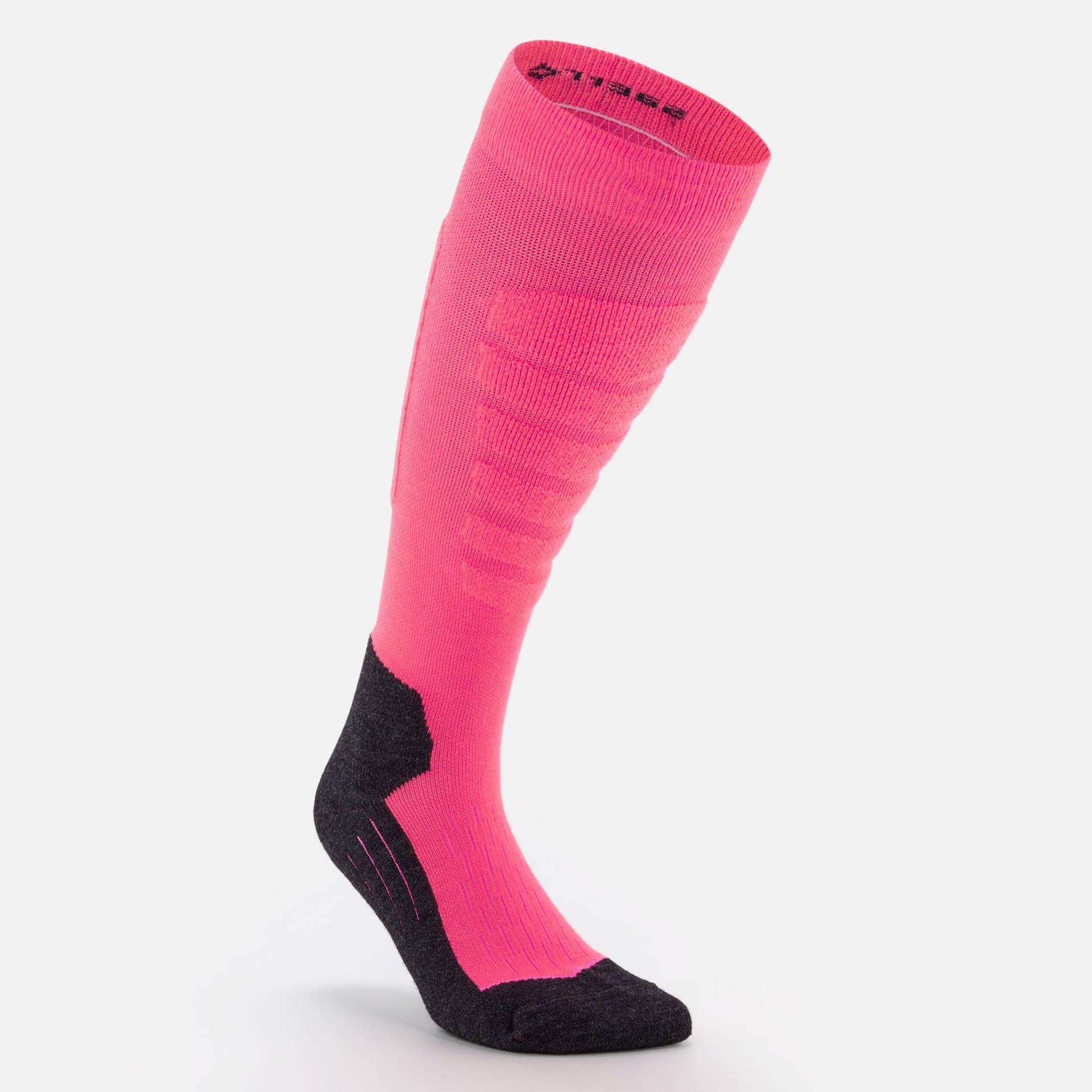 Skisocken Snowboardsocken Erwachsene - 100 schwarz/neonpink von WEDZE