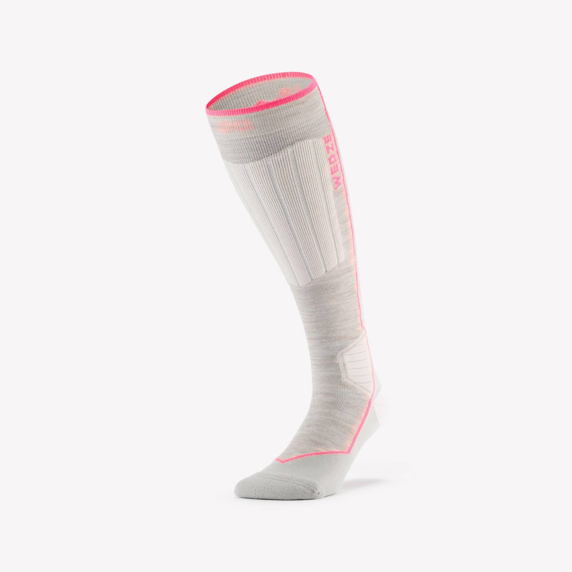 Skisocken Snowboardsocken Erwachsene Wolle - 900 Wool beige/ neonpink Skisocken Snowboardsocken Erwachsene Wolle - 900 Wool beige/ neonpink von WEDZE