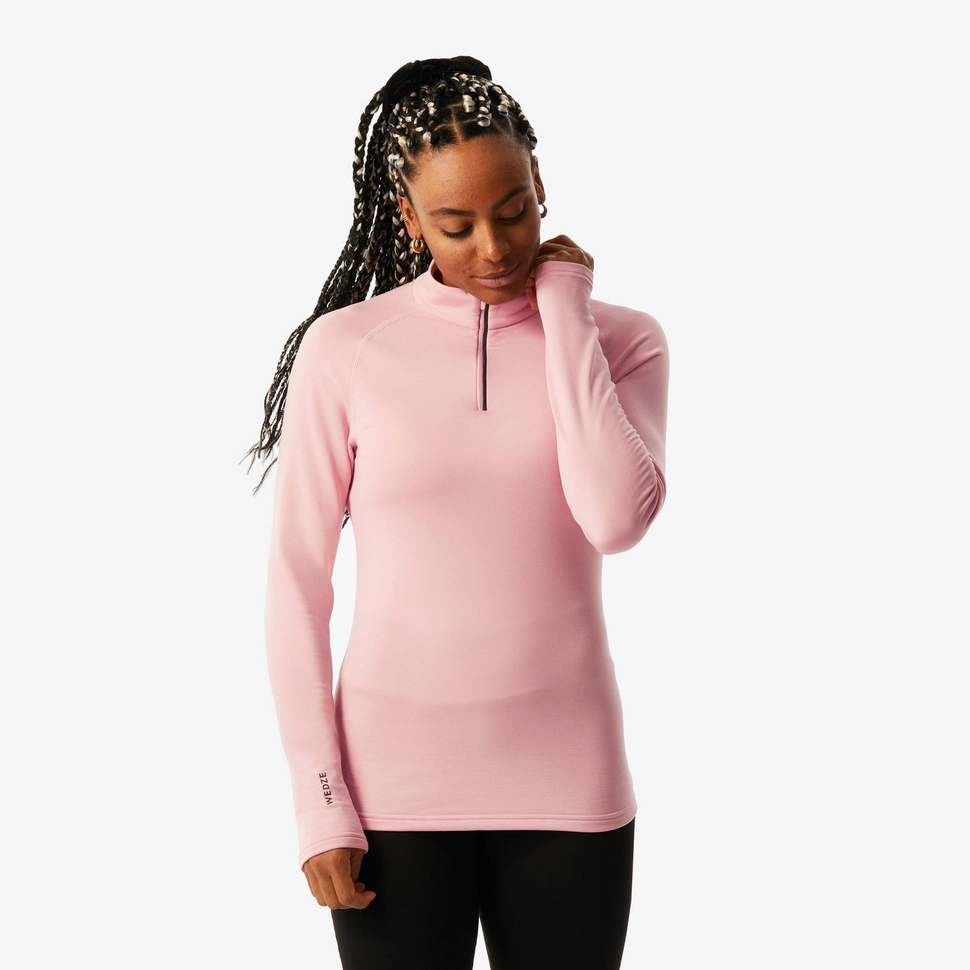 Skiunterwäsche Funktionsshirt Damen 1/2 Reissverschluss - BL 500 rosa Skiunterwäsche Funktionsshirt Damen 1/2 Reissverschluss - BL 500 rosa von WEDZE