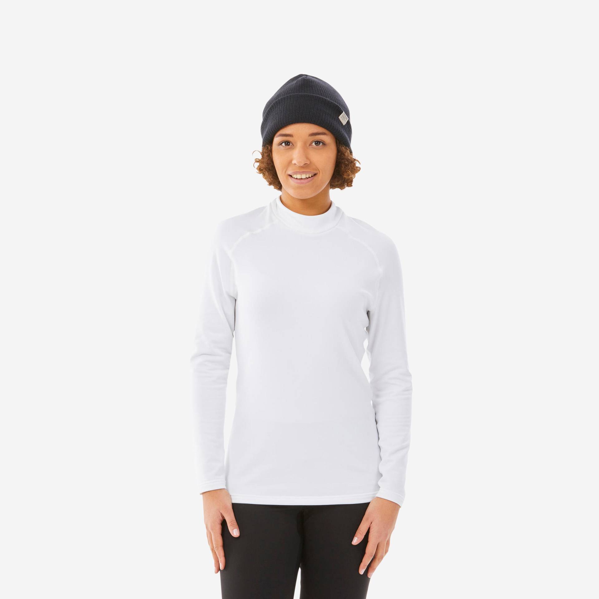 Skiunterwäsche Funktionsshirt Damen warm atmungsaktiv – BL 500 weiss von WEDZE