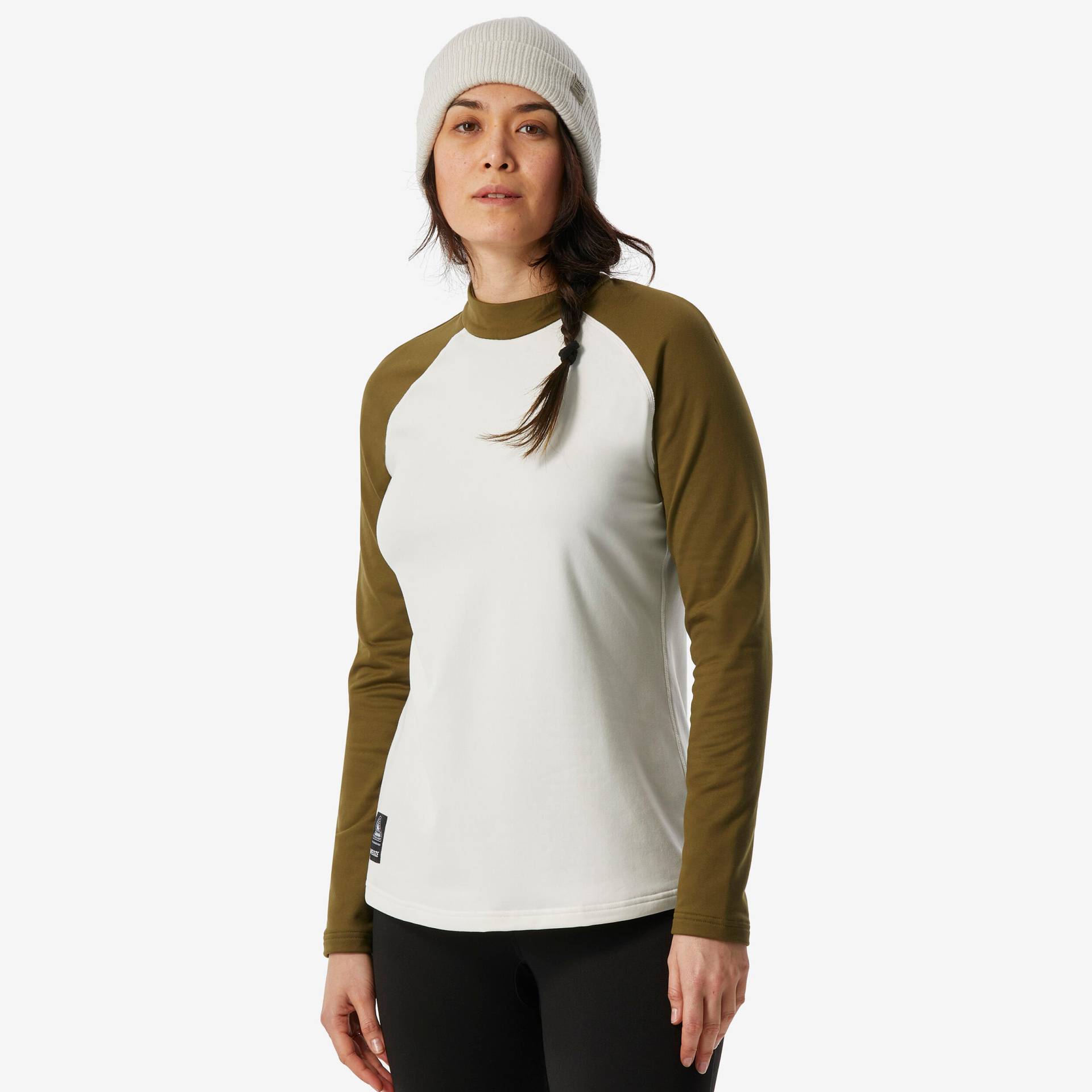Skiunterwäsche Funktionsshirt Damen weiter Schnitt - BL500 beige/khaki Skiunterwäsche Funktionsshirt Damen weiter Schnitt - BL500 beige/khaki von WEDZE