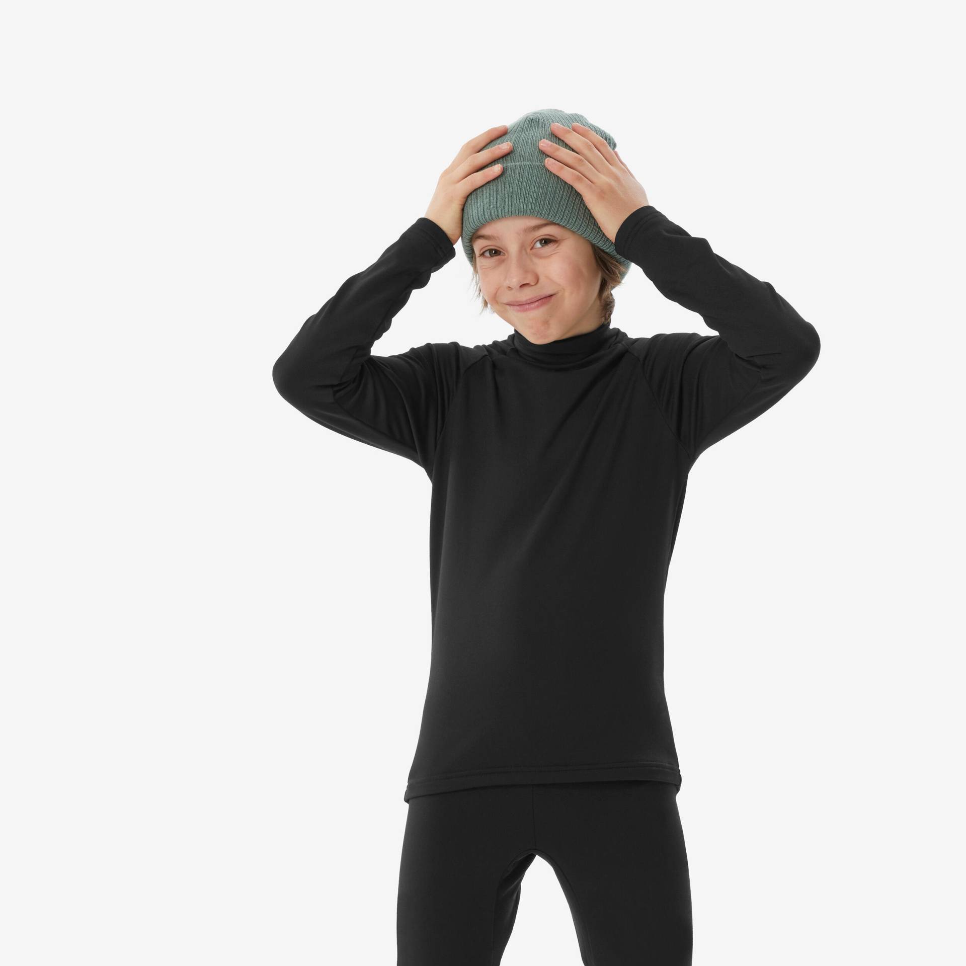 Skiunterwäsche Funktionsshirt Kinder - BL 500 schwarz Skiunterwäsche Funktionsshirt Kinder - BL 500 schwarz von WEDZE