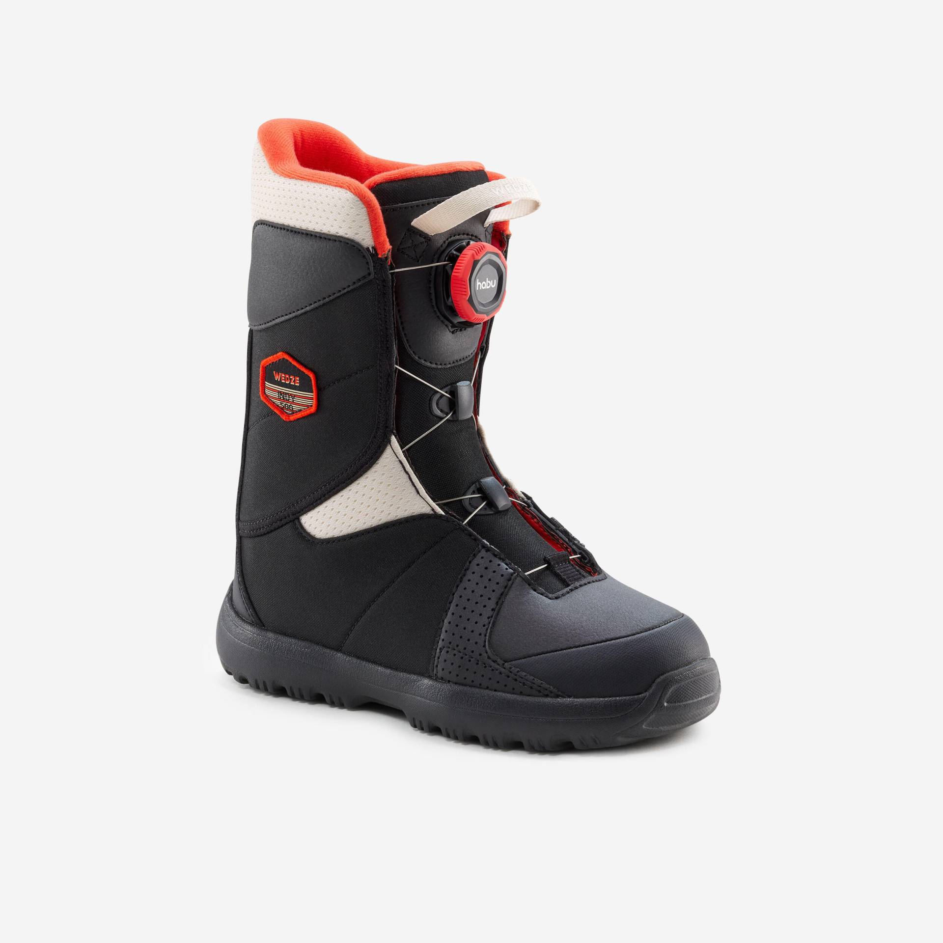 Snowboard Boots Kinder Schnellschnürsystem - Indy 500 JR S schwarz/rot von WEDZE