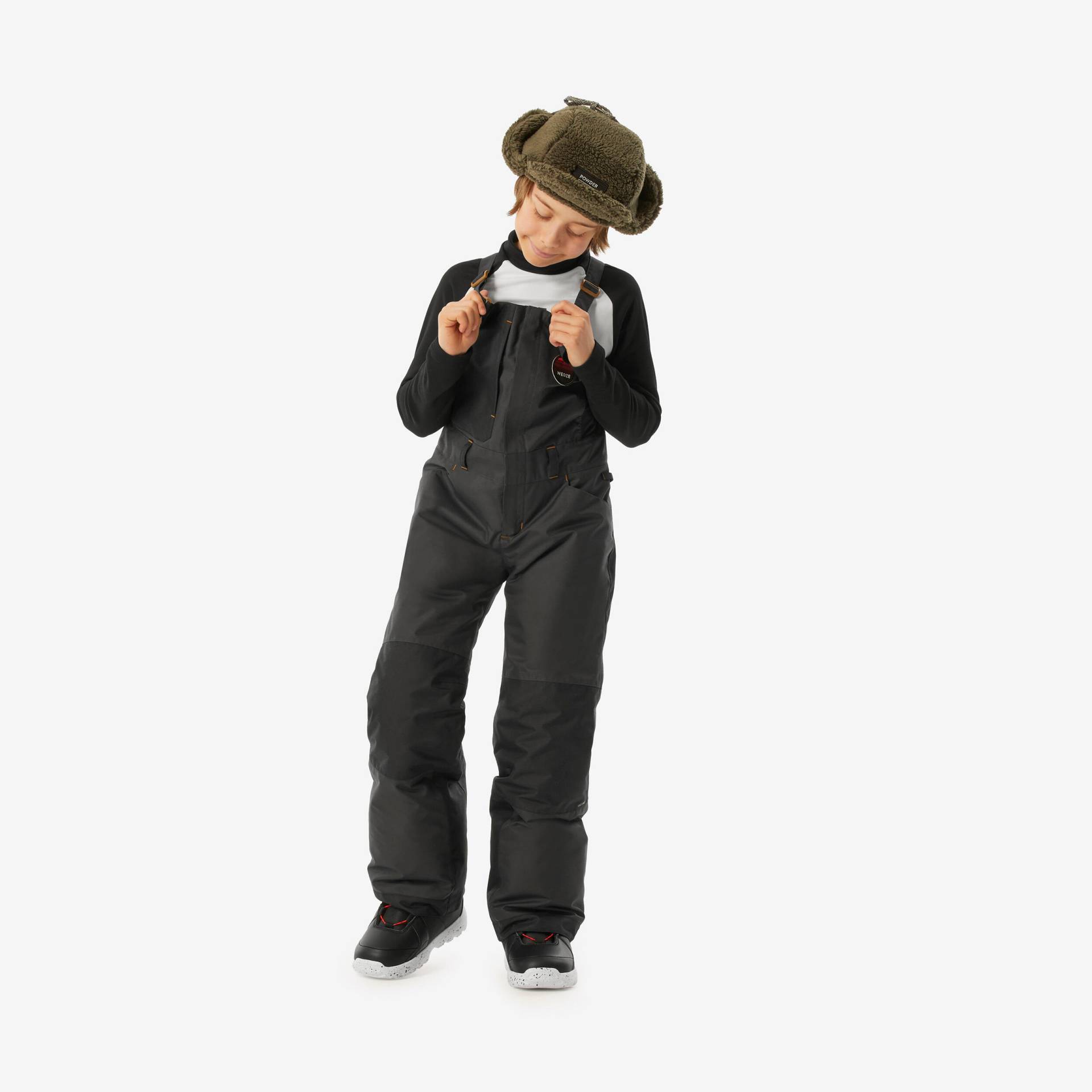 Snowboardhose Latzhose Kinder Piste - 500 grau Snowboardhose Latzhose Kinder Piste - 500 grau von WEDZE