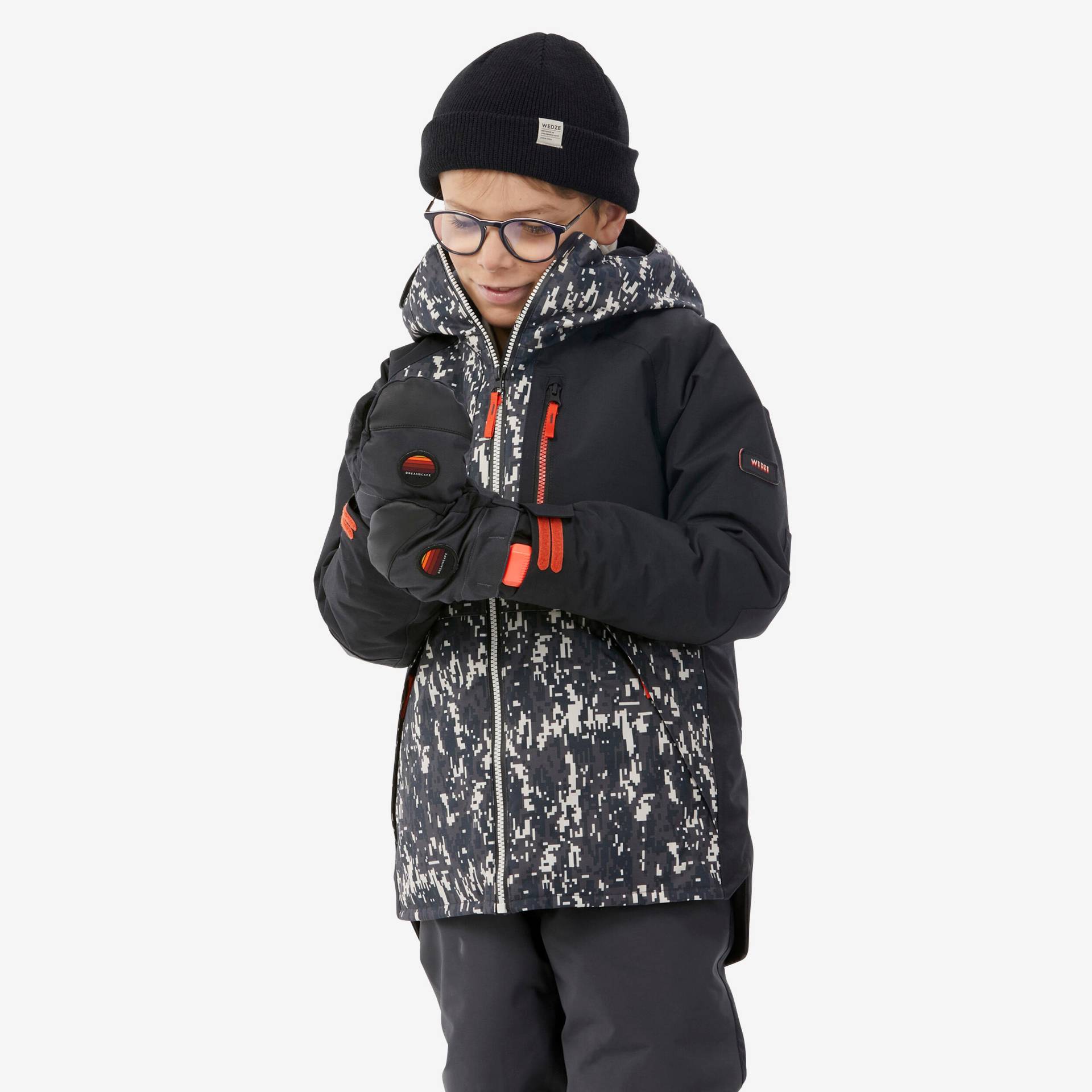 Snowboardjacke Kinder - SNB 500 Camouflage schwarz Snowboardjacke Kinder - SNB 500 Camouflage schwarz von WEDZE