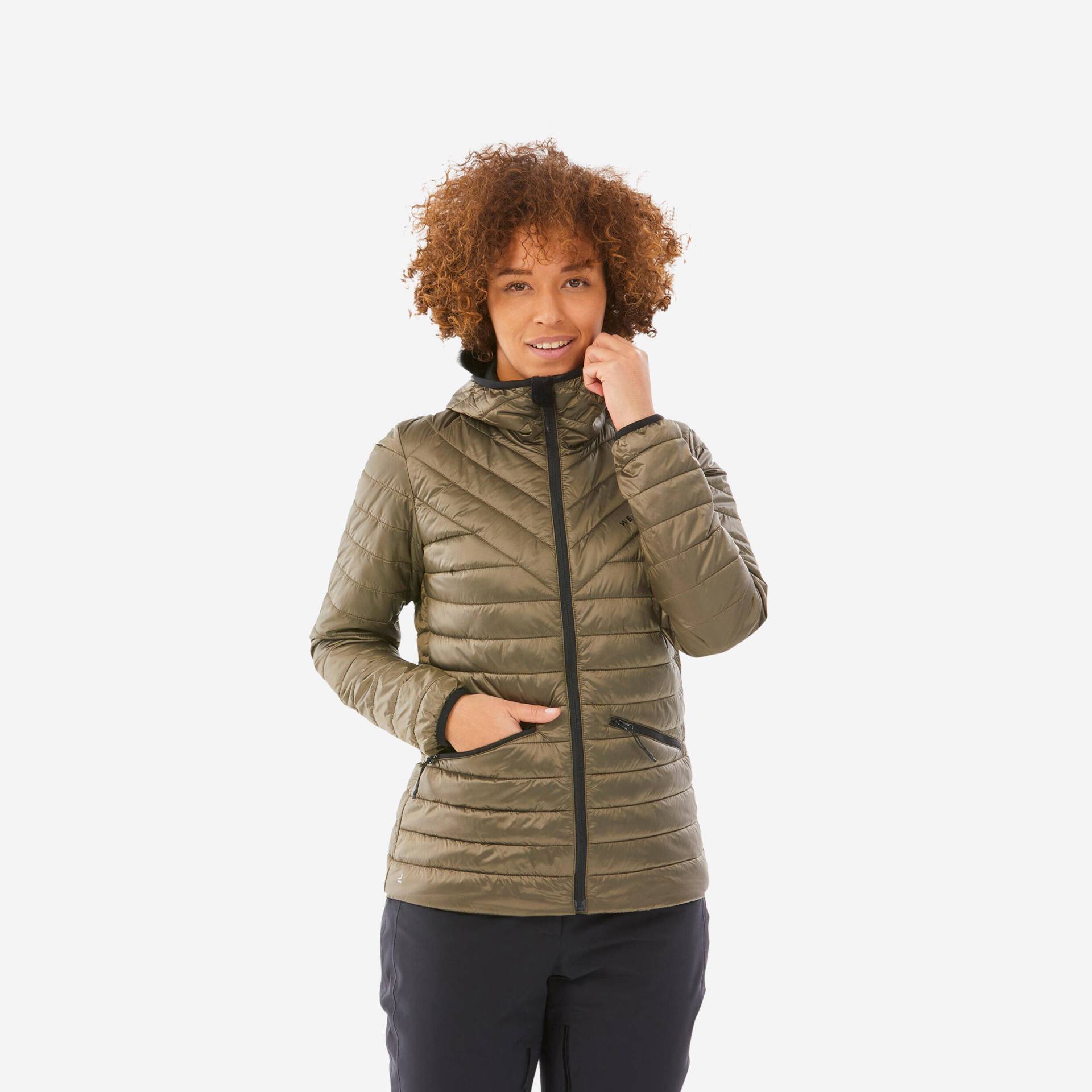 Wattierte Jacke Damen leicht und warm - 500 braun von WEDZE