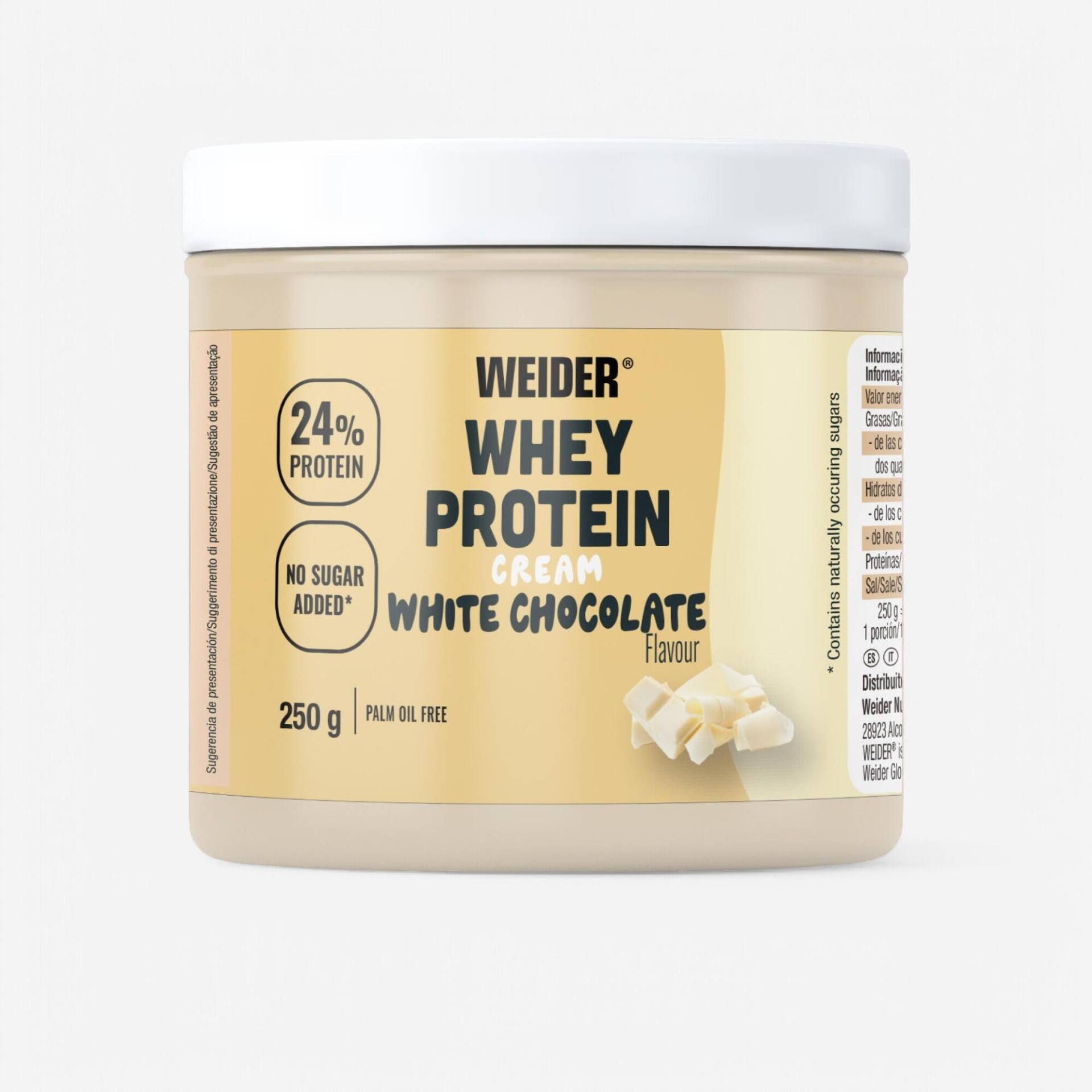 Proteinaufstrich weiße Schokolade Whey Protein Cream 250 g Proteinaufstrich weiße Schokolade Whey Protein Cream 250 g von WEIDER