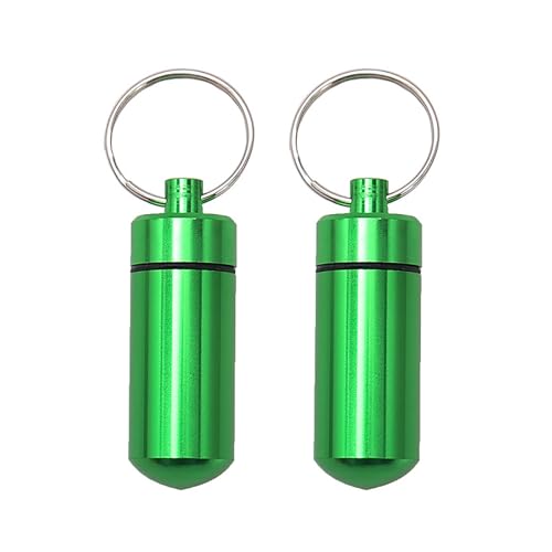 WEIDN Kleine Aluminium-Legierung-Flaschen-Behälter, wasserdichte Tasche, Outdoor, Camping, Versiegelung, Pillendose von WEIDN