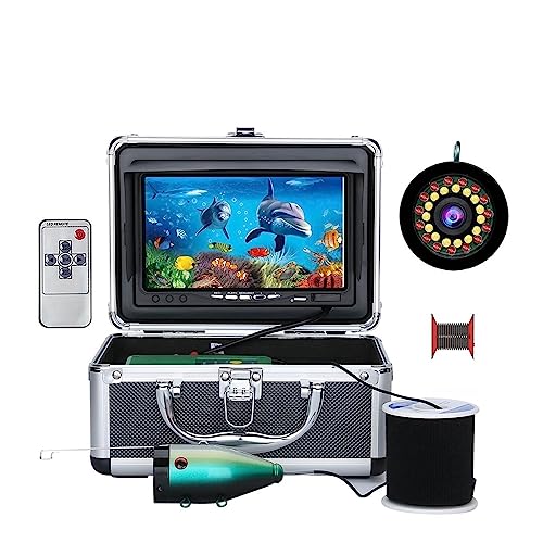 WEIJICUI Unterwasserkamera 7 Inch Fisch Finder Unterwasser Angeln Kamera 15 stücke Weiße LEDs + 15 stücke Infrarot Lampe 1080 P HD Kamera mit 15 M 30 M for EIS Angeln für Bootsangeln(30M) von WEIJICUI