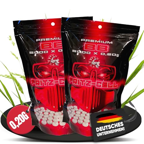 2 x Airsoft Softair Kugeln Fritz-Cell Premium BBS 6 mm 0,20g Beutel 5000 Stück 2 x Airsoft Softair Kugeln Fritz-Cell Premium BBS 6 mm 0,20g Beutel 5000 Stück von WEILAX