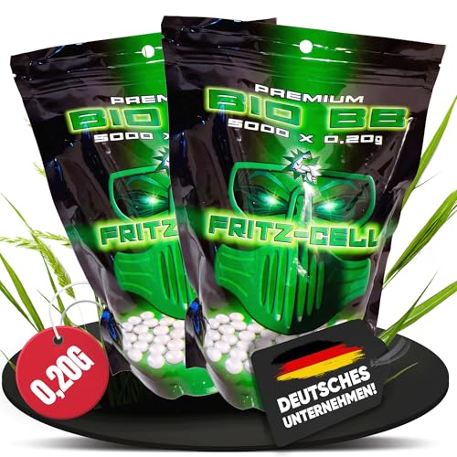 2 x Airsoft Softair Kugeln Fritz-Cell Premium Bio BBS 6 mm 0,20g Beutel 5000 Stück biologisch abbaubar 2 x Airsoft Softair Kugeln Fritz-Cell Premium Bio BBS 6 mm 0,20g Beutel 5000 Stück biologisch abbaubar von WEILAX