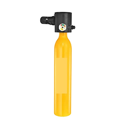 WEIQIAO Tauchflaschen 0,5 L Mini-Sauerstoffflasche, Tauchunterricht, Unterwasser-Atmung, Tauchausrüstung, Atmung, Sauerstofftank Tauch-Übungsausrüstung(Yellow) von WEIQIAO