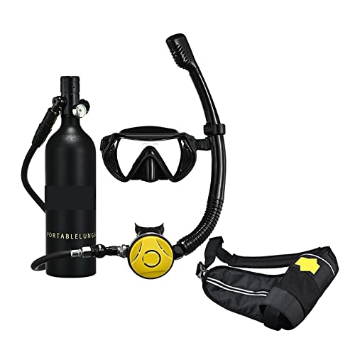 WEIQIAO Tauchflaschen Schnorchel-Unterwassertauch-Rebreather-Tauchgerät, Tragbare Tiefschnorchelausrüstung Tauch-Übungsausrüstung(Blackhead in black bottle) von WEIQIAO