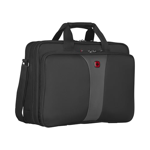 WENGER Legacy 16 Laptop-Tasche zum Umhängen, Notebook bis 16 Zoll, Aktentasche, Organizer, 15 l, Damen Herren, Büro Business-Reisen Uni, Schwarz, 600648 WENGER Legacy 16 Laptop-Tasche zum Umhängen, Notebook bis 16 Zoll, Aktentasche, Organizer, 15 l, Damen Herren, Büro Business-Reisen Uni, Schwarz, 600648 von WENGER