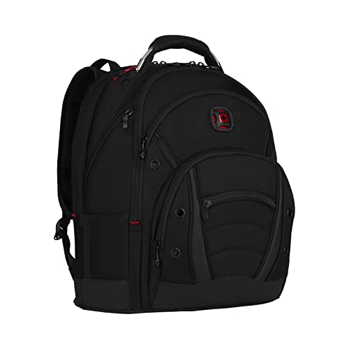 WENGER Synergy Deluxe Laptop-Rucksack mit Tabletfach, Notebook 14 Zoll bis 16 Zoll, Tablet bis 10 Zoll, 26 l, Damen Herren, Büro Business-Reisen Uni, Schwarz, 606491 von WENGER