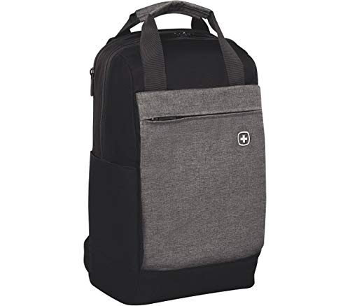 Wenger 601082 BAHN 16" Laptop-Rucksack, gepolsterte Laptopfach mit iPad/Tablet / eReader Tasche in schwarz / grau {16 Liter} von WENGER