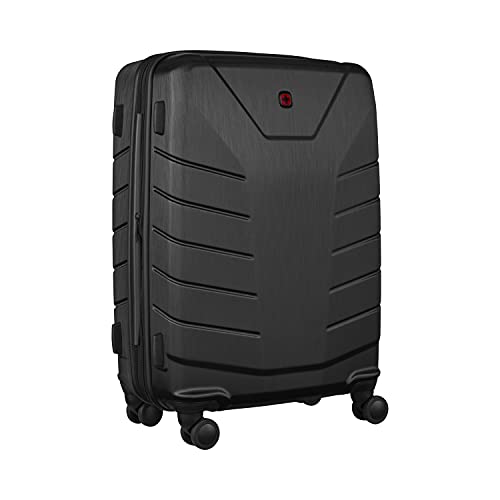 WENGER Pegasus Medium Hartschalenkoffer mit 4 Rollen, Trolley, Mittelgroß, 66 (79) l, Sicherheitsschloss, Damen Herren, Reisen Urlaub, Schwarz, 610848 WENGER Pegasus Medium Hartschalenkoffer mit 4 Rollen, Trolley, Mittelgroß, 66 (79) l, Sicherheitsschloss, Damen Herren, Reisen Urlaub, Schwarz, 610848 von WENGER