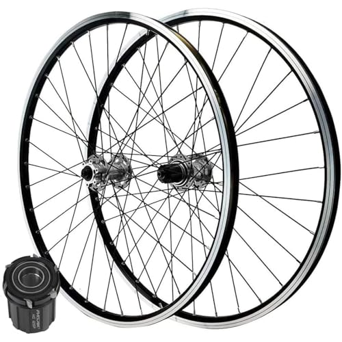 WENNEWU Grau,26Inch, 26 27,5 29 Zoll Laufradsatz, Hinterrad, Vorderrad, Hohlkammerfelge, Mountainbike-Laufradsatz, Schnellspanner MTB-Laufrad von WENNEWU