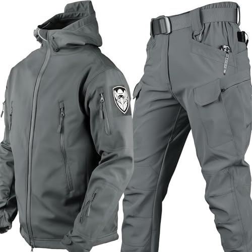 WENNEWU Militärische Taktische Anzüge, Männerkämpfe, Anzüge Für Männer Jagdkleidung, Trainingssätze Armeejacken,Grau,XL WENNEWU Militärische Taktische Anzüge, Männerkämpfe, Anzüge Für Männer Jagdkleidung, Trainingssätze Armeejacken,Grau,XL von WENNEWU