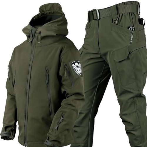 WENNEWU Militärische Taktische Anzüge, Männerkämpfe, Anzüge Für Männer Jagdkleidung, Trainingssätze Armeejacken,Grün,S WENNEWU Militärische Taktische Anzüge, Männerkämpfe, Anzüge Für Männer Jagdkleidung, Trainingssätze Armeejacken,Grün,S von WENNEWU