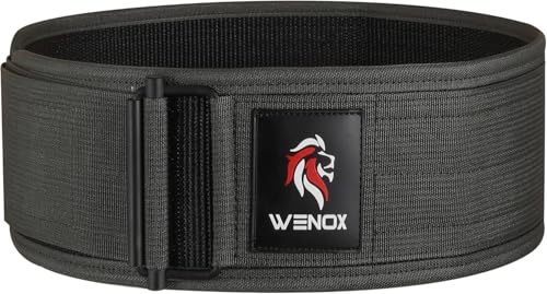 WENOX SPORTS Selbstsichernder Gewichthebergürtel - Premium Gewichthebergürtel für Powerlifting, Bodybuilding (Armeegrün, X-Small) von WENOX SPORTS