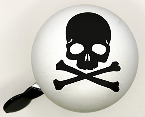 W+er Fahrradglocke Ding Dong Weiß matt mit Totenkopf 2-Klang Ø 80mm XXL Fahrradklingel W+er Fahrradglocke Ding Dong Weiß matt mit Totenkopf 2-Klang Ø 80mm XXL Fahrradklingel von WER