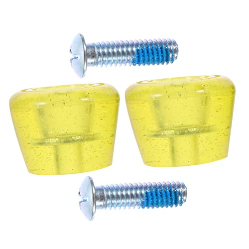 WESIEVYA 1 Paar Schlittschuhbremsen Teile für Rollschuhe Rollenbremse ersetzen Zehe stoppt Schlittschuhe zubehör Rollschuhzubehör Tragbare Skate-Plugs Tragbare Schlittschuhstopper Pu Yellow von WESIEVYA