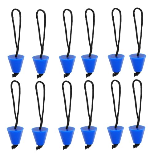 WESIEVYA 12St Kajak Wasserstopper Kanu-Ablassschraube Kajak Scupper Plug Kit Speigatte Löcher Universal-Kajakspeier Scupper-Stecker Silikonstecker für Kajak Stecker für Kanu Kieselgel Blue von WESIEVYA