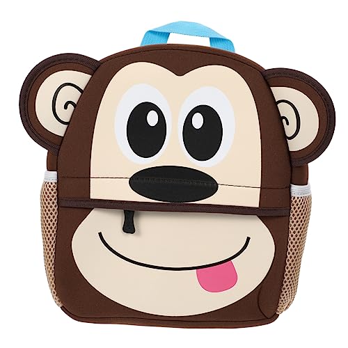 WESIEVYA 1Stk Rucksack Cartoon-Rucksäcke Kinderschule Kinder Schulranzen zeichentasche Kinder Tasche für Schule Kindergarten Schulranzen Cartoon-Tasche Kindertasche Neopren Brown von WESIEVYA