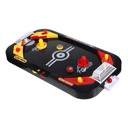 WESIEVYA 1Stk Tischspiele jucarii pentru copii spielsachen für Kinder Puck spielbrett The Player Tischhockey Mini-Eishockeyspiel Airhockey-Zubehör 2 Spieler Eishockey Tisch-Eishockey Black von WESIEVYA