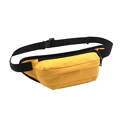 WESIEVYA 1stk Gürteltasche Modische Hüfttasche Umhängetasche Für Damen Herren-geldbörse Für Herren-Crossbody Gelbe Umhängetasche Kleidertaschen Zur Aufbewahrung Brusttasche Yellow Polyester von WESIEVYA